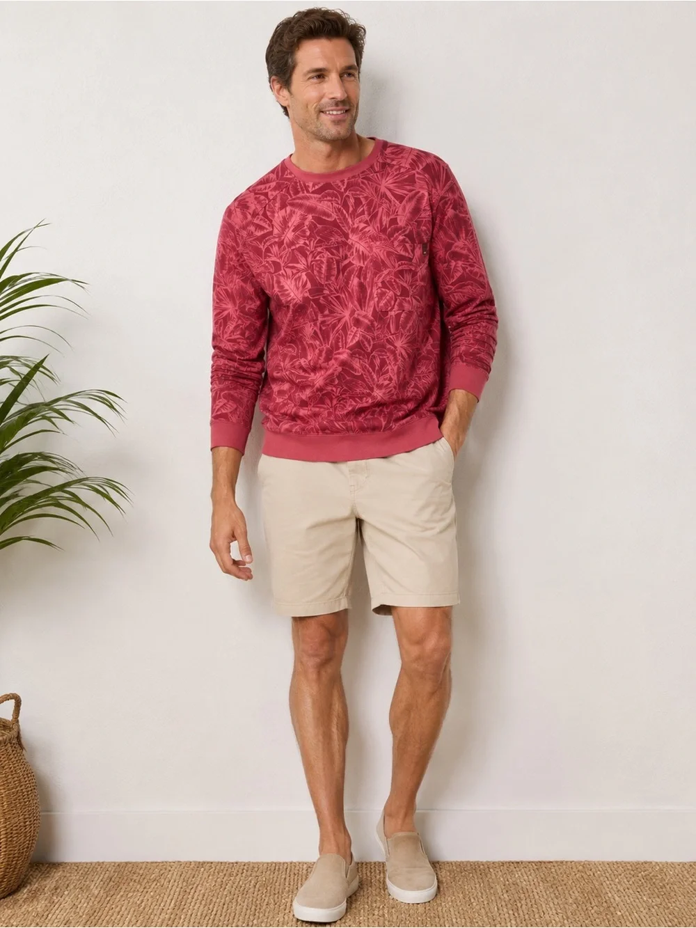 Tommy Bahama Indigo Palms Tropical Crewneck Sweatshirt Men’s M NWT